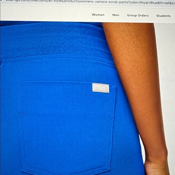 NEW Figs Technical Collection Zamora Jogger Blue Scrub Pants Size Medium Tall - Picture 2 of 7